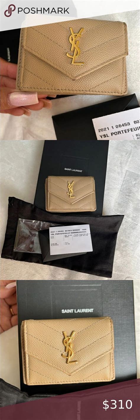 ysl tri fold wallet|YSL handmade wallet.